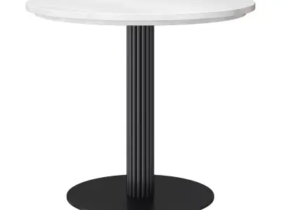 Stem dining table terrazzo and marble 3D model