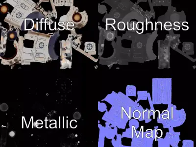 Futuristic Binoculars Model Pack with SciFi Design Low-poly 3D model