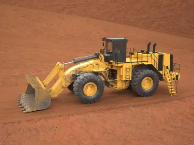 Wheel Loader CAT GameReady Low-poly 3D model