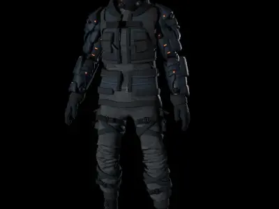 Cyberpunk Character Cyber Trooper 3D model