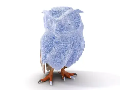 Majestic Owl Feathered model pack Low-poly 3D model