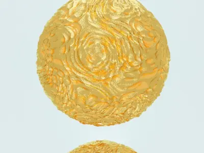 Stylised Sun Procedural Texture 3D model