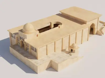 ancient desert library 3D model