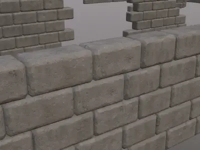 Modular Wall Pack 36 piece Low-poly 3D model