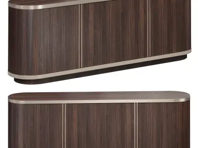 Brown sideboard by laskasas 3D model