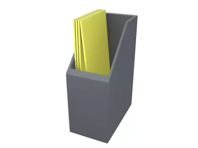 Office Stationery File Folder Icon v1 002 Low-poly 3D model