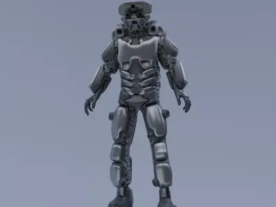 Scifi Soldier - Operator 011 Low-poly 3D model