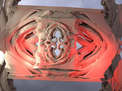 Baroque Gilded Drake Crest 3  3D model