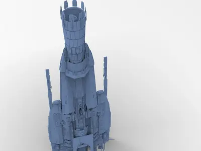Sci-Fi Robot Tower Base 2 3D model