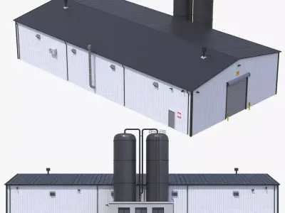 Industrial Building 6 Low-poly 3D model