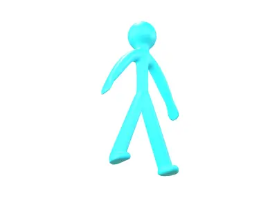 Stick Men v1 008 Low-poly 3D model
