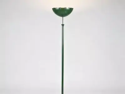 Retro floor torch lamp Low-poly 3D model