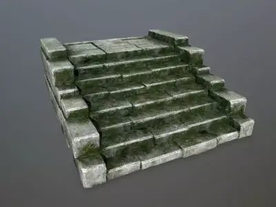 stairs 03 Low-poly 3D model