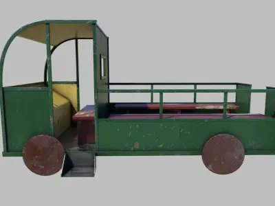 Old Climber Truck Low-poly 3D model