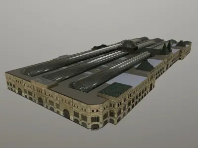 GUM Department Store - State Department Store Low-poly 3D model