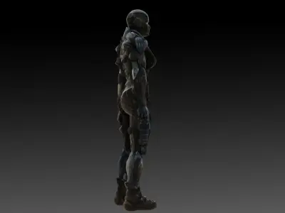Crysis Nanosuit Female Version3D Model High-Quality Rigged Low-poly 3D model