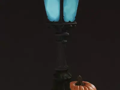Ghostly Street Lantern Haunted 3D Printable STL Model 3D model