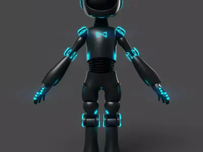 Male Robot Character 3D model