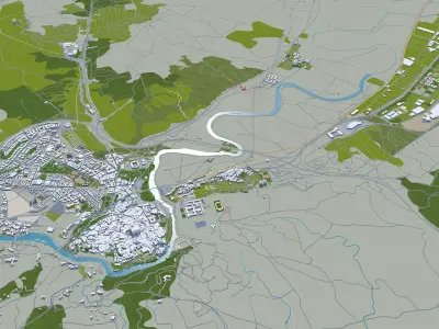 Toledo Spain 25km Low-poly 3D model