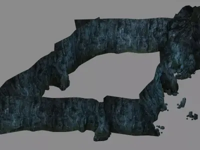 Mountain interior - cave wall 02 3D model