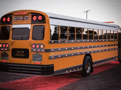 International School Bus Custom 3D model