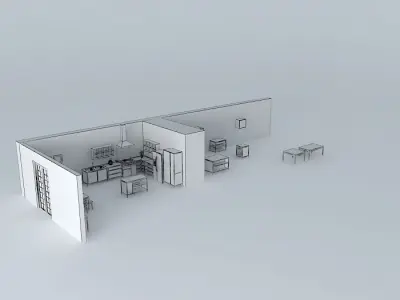 kitchen range from Habitat 3D model