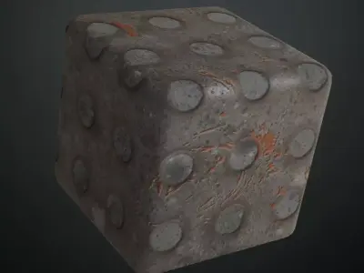 Rusty Worn Metal Studs PBR Seamless Texture