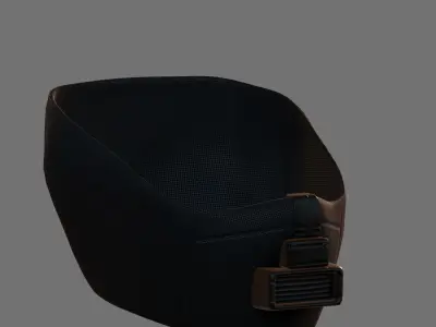 Gas mask helmet 3d model scifi Low-poly  Low-poly 3D model