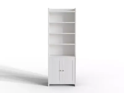Hauga High Cabinet with 2 Doors White 3D model