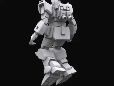 Gundam mobile suit MS RGM 79G GM model 3D model