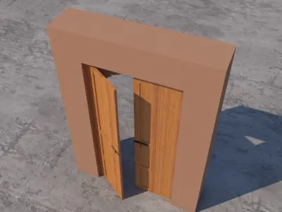 Traditional Moroccan Door Marrakech 3D model