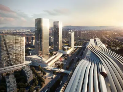 High Speed Rail Transit Oriented Business District 3D model