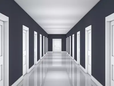 Apartment Corridor Low-poly 3D model