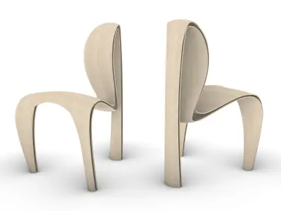 Elegant Chair Low-poly 3D model