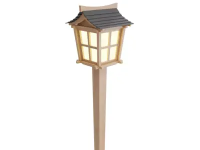 Japanese Garden Lamp Free 3D model
