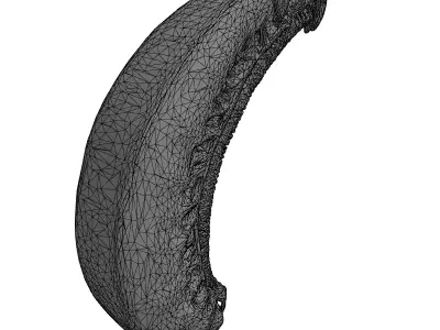 SciFi Biomechanical Segmented Alien Larva Low-poly 3D model