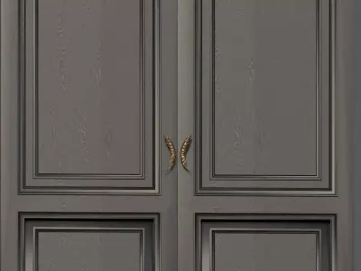 Leaf Series Heavy Door  Handle 3D print model