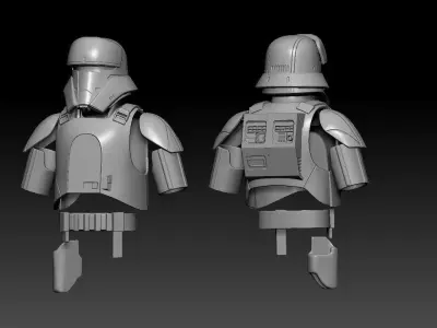 Transport Trooper One6 Scale Custom Armor STL Files 3D print model