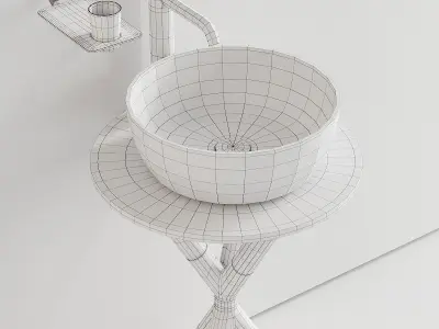 Scarabeo Ceramiche Cross Vanity Unit Set 1 Low-poly 3D model