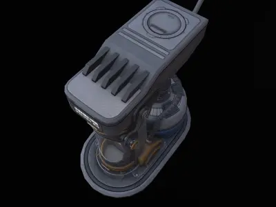 CryoTube device with light Low-poly 3D model