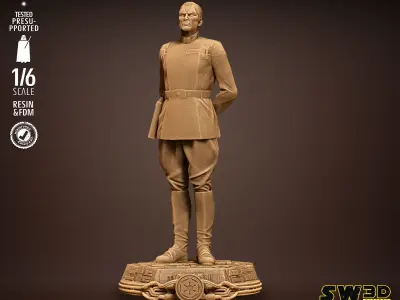STAR WARS Admiral Thrawn Sculpture Tested for 3D printing 3D print model