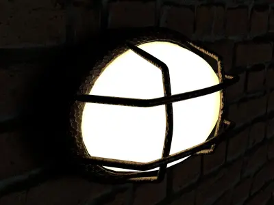 Bulkhead Light Low-poly 3D model