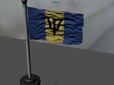 Barbados Flag 3D model