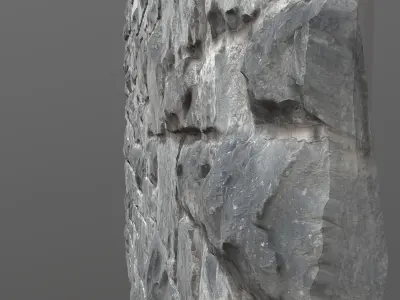 Stone wall texture 3D model