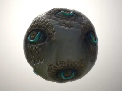 Material Skin Monster 13 Seamless PBR Texture Texture