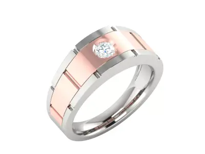Mens Ring  Render 3dm STL OBJ FBX Details 3D print model shop