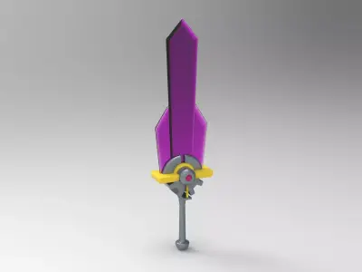 Crystal Sword Low-poly 3D model