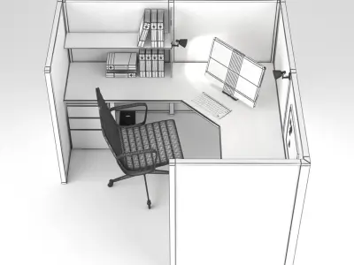 Office Cubicle 3D model