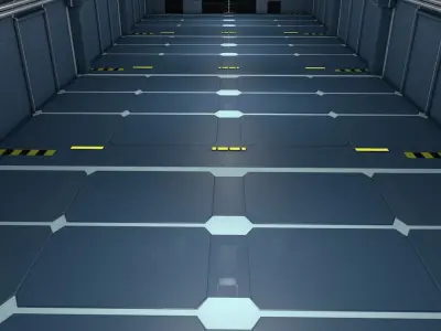 scifi warehouse 3D model