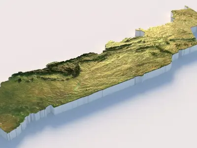 Togo Terrain Country 3D model